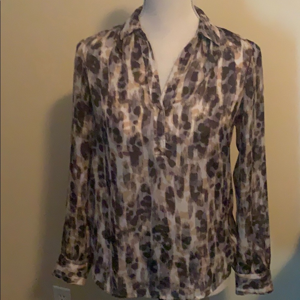 Women leopard print blouse size S